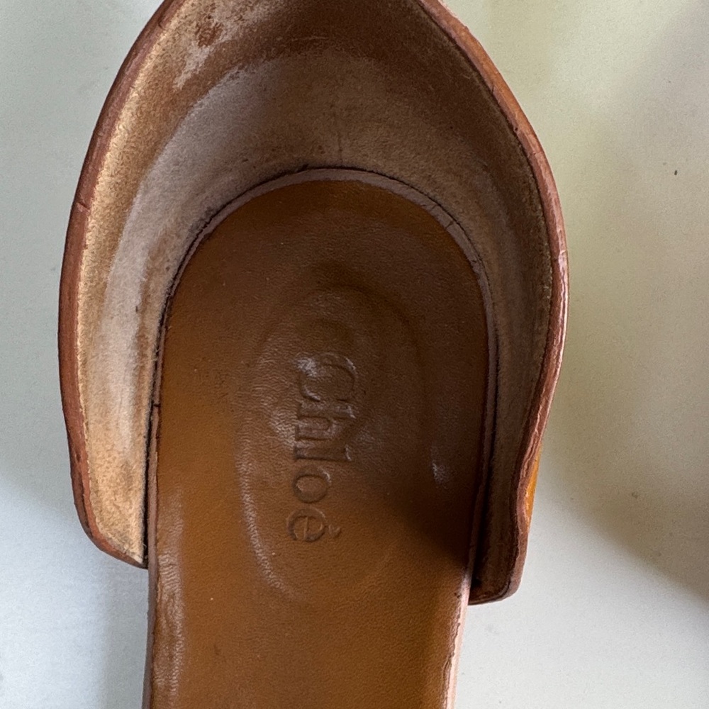 Chloe Tan and Brown Leather Sandals - Picture 4 of 6